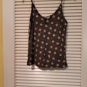JAY JACOBS NYLON 2 BUTTON BLACK WITH DAISY'S TANK TOP
